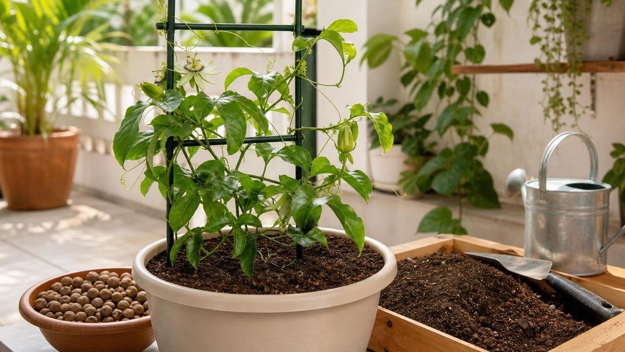 Drenagem, sol e tutor firme facilitam o cultivo do maracujá.
