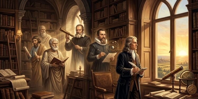 Isaac Newton, ao comentar ideias de Robert Hooke e outros antecessores, disse: "Se eu vi mais longe, foi por estar de pé sobre ombros de gigantes."