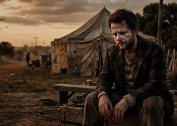 Selton Mello como Benjamin, o palhaço Pangaré, em cena melancólica do filme O Palhaço
