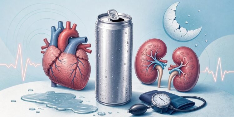 O que o energético consumido diariamente faz no coração e nos rins