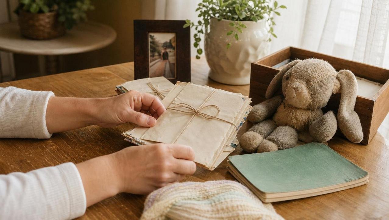 Cartas, brinquedos e lembranças funcionam como âncoras emocionais em transições.
