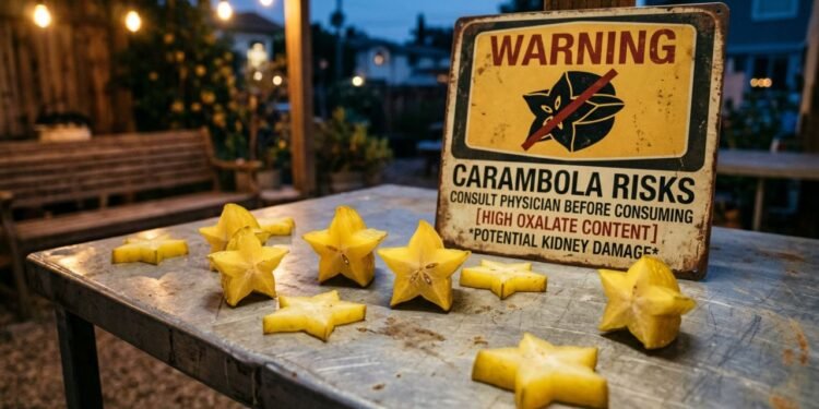perigos da carambola nos rins
