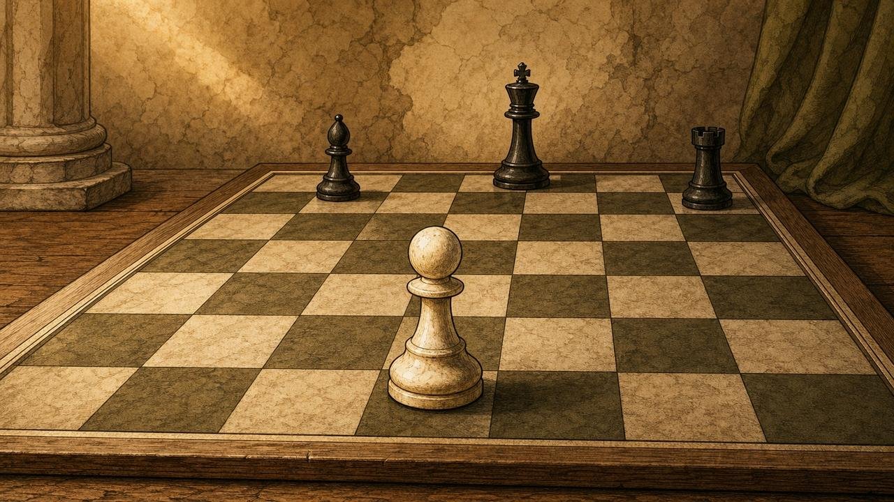 O peão avançando resume esforço, mérito e possibilidade de transformação.