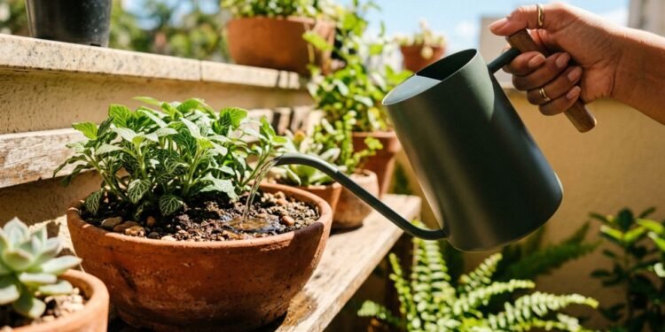 regar plantas no frio