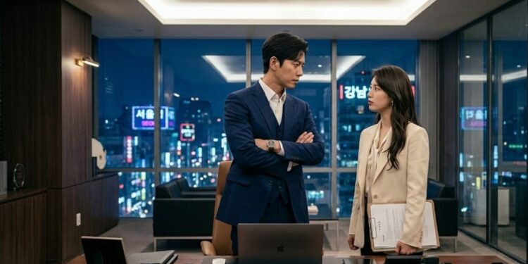 O contraste entre a seriedade dos escritórios modernos da Coreia do Sul e as situações cotidianas engraçadas humaniza