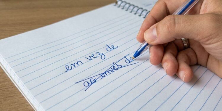 usar em vez de