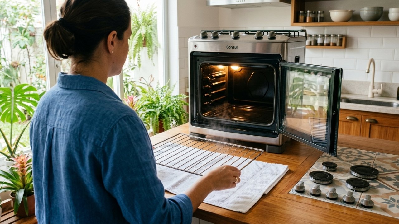 A maneira ideal de limpar o forno e os tampos do fogão em minutos