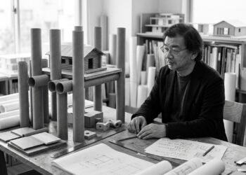 Shigeru Ban e construções com tubos de papel