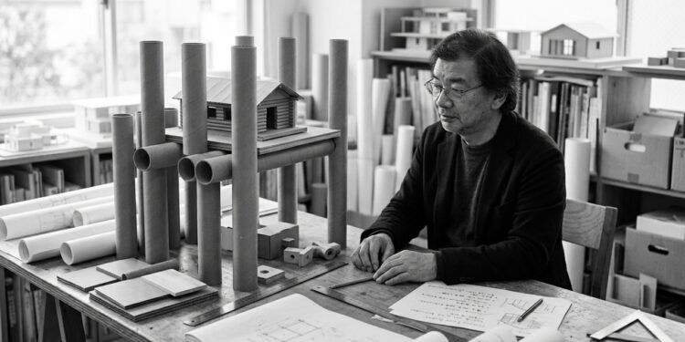 Shigeru Ban e construções com tubos de papel