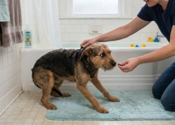 O que fazer para o cachorro parar de ter medo do banho e ficar mais tranquilo
