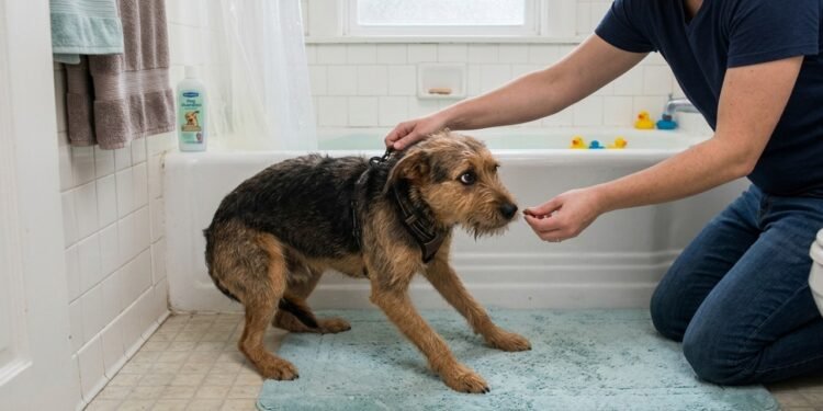O que fazer para o cachorro parar de ter medo do banho e ficar mais tranquilo