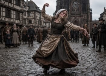 O episódio conhecido como peste da dança começou em 1518, quando Frau Troffea passou dias dançando sem conseguir parar.