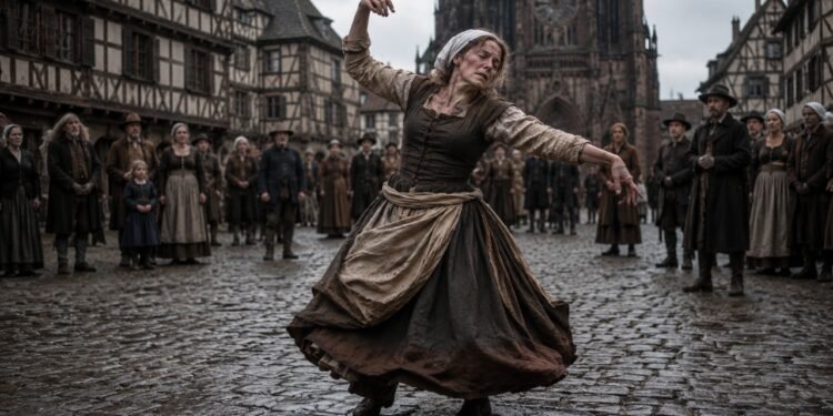 O episódio conhecido como peste da dança começou em 1518, quando Frau Troffea passou dias dançando sem conseguir parar.