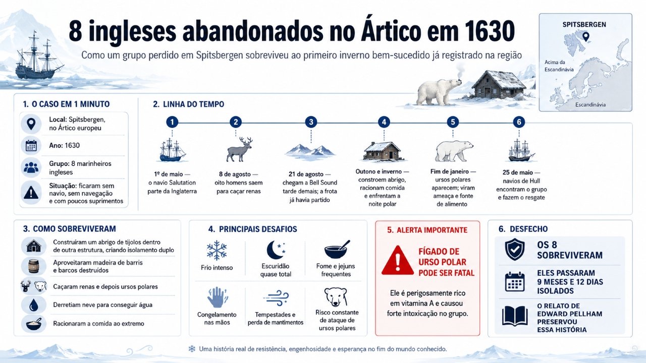 8 ingleses abandonados no Ártico em 1630
