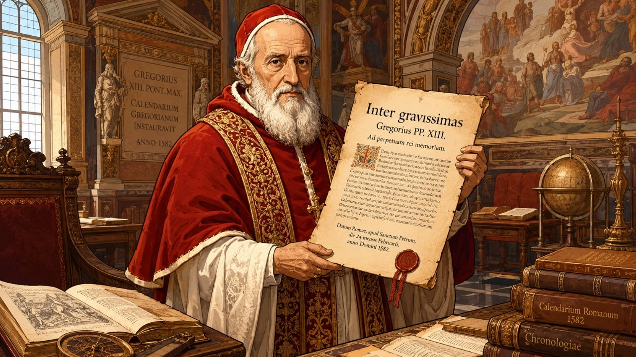 Foi por meio da bula Inter gravissimas que Gregório XIII oficializou a criação do calendário gregoriano usado até hoje.