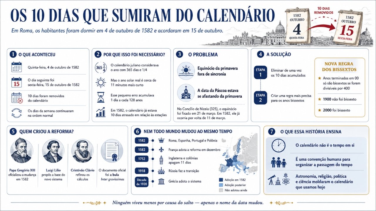 A história de 10 dias que desapareceram da história