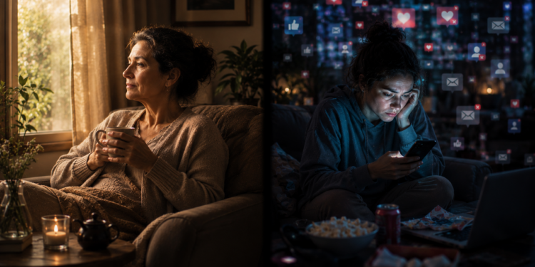 A psicologia conclui que pessoas mais velhas costumam se sentir mais à vontade em ambientes calmos do que quem cresceu com estímulo o tempo todo