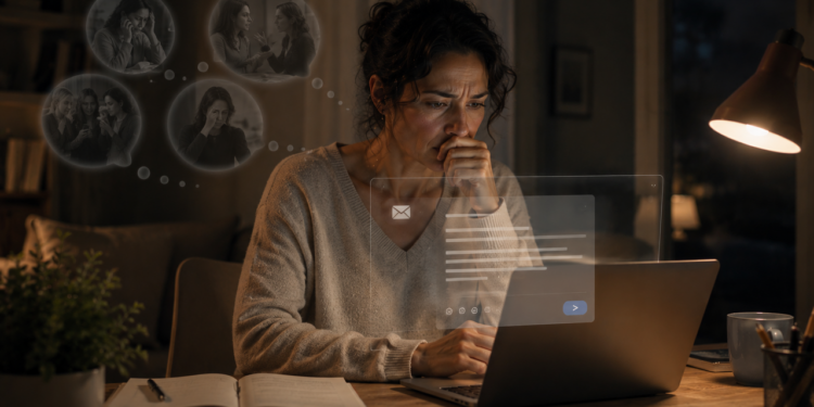Estudos da psicologia concluíram que a pessoa que revisa mensagens e e-mails várias vezes antes de enviar não está sendo mais cuidadosa, muitas estão tentando compensar o medo antigo de ser mal interpretada