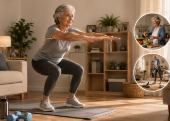 Uma rotina de 6 exercícios sem impacto para maiores de 60 anos que melhora mobilidade e ajuda no equilíbrio dentro de casa