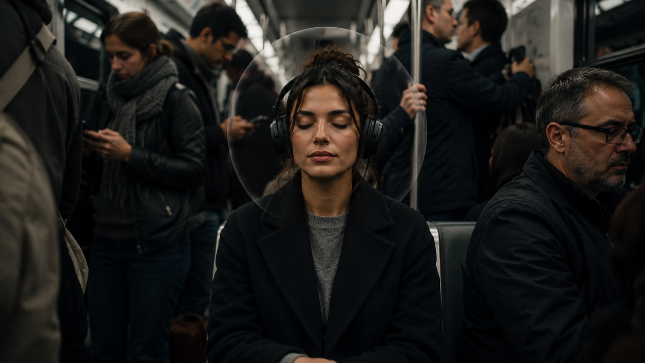 A psicologia diz que pessoas que usam fones de ouvido sem ouvir nada não são antissociais — elas estão construindo um pequeno espaço portátil onde ninguém pode bater