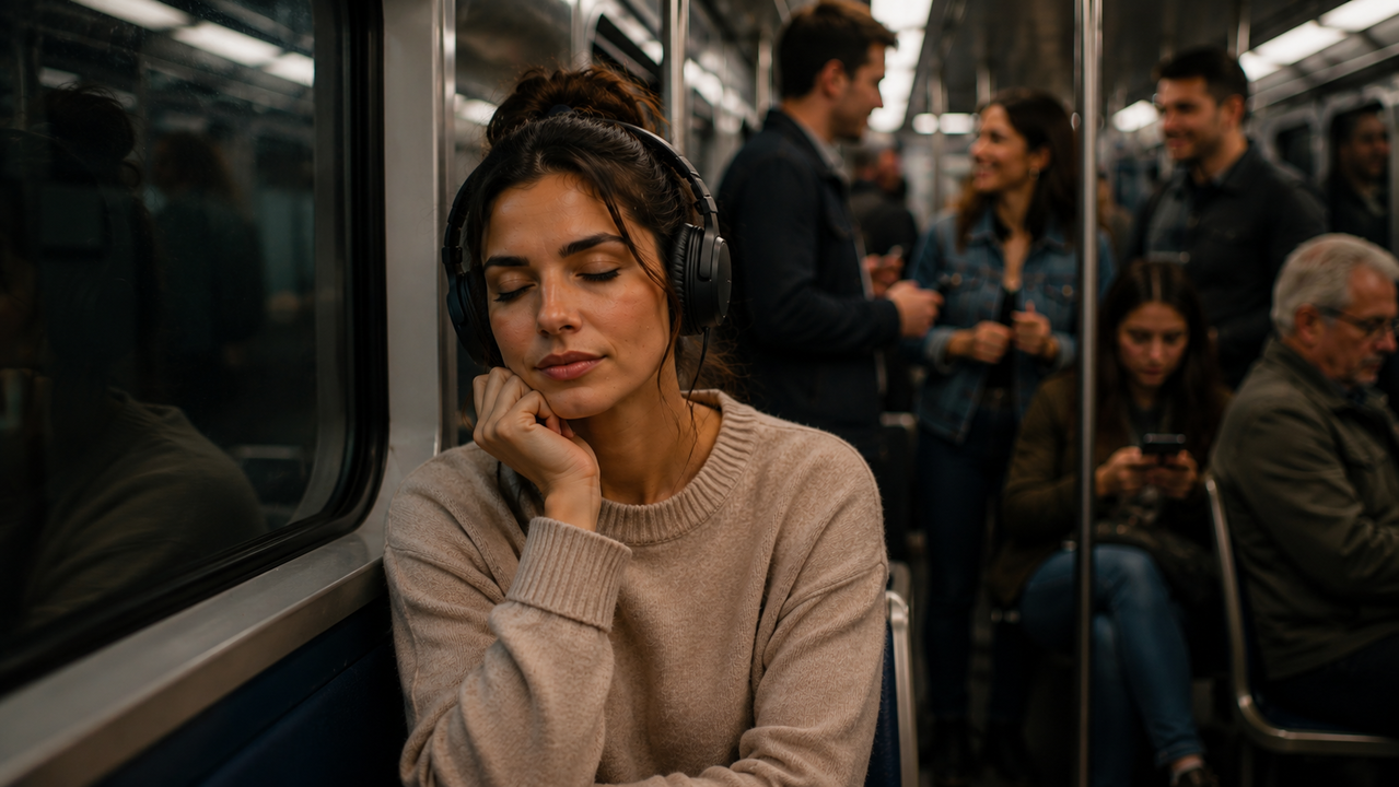 A psicologia diz que pessoas que usam fones de ouvido sem ouvir nada não são antissociais — elas estão construindo um pequeno espaço portátil onde ninguém pode bater
