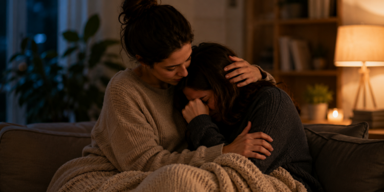 A psicologia diz que existe uma teoria chamada co-regulação emocional, em que a presença calma de alguém muda como o estresse é sentido, o que pode explicar por que algumas pessoas desabam depois de um dia comum