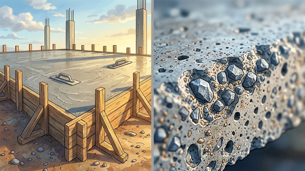 Qual a diferença entre concreto e cimento