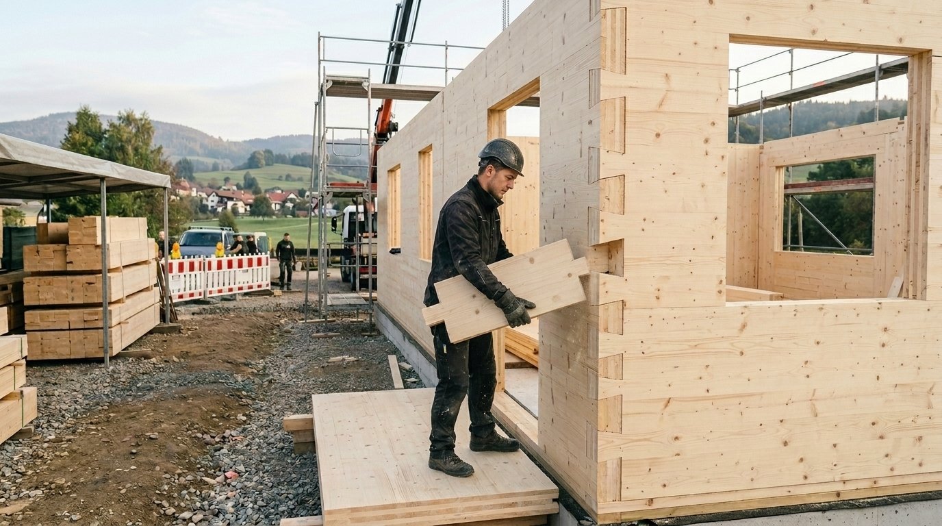 Nem tijolo nem cimento: o invento alemão que permite levantar as paredes de uma casa em 7 dias