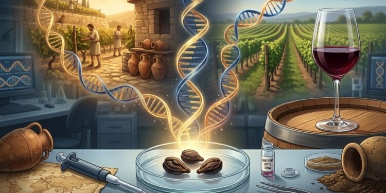 Com o DNA das sementes de uva de 2.000 anos atrás, reconstituíram a origem do vinho atual