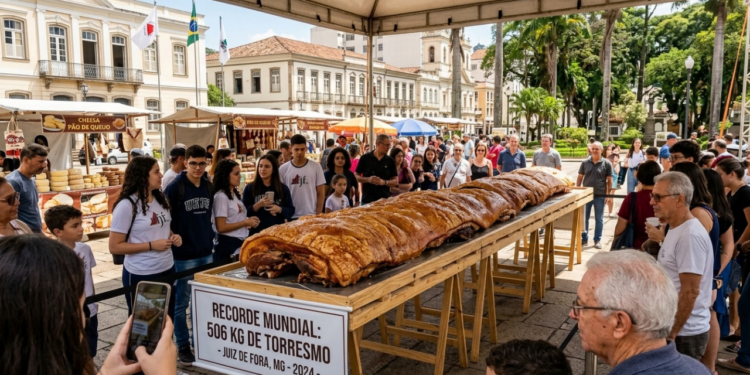 O recorde de 506 kg de torresmo que colocou esta cidade de Minas Gerais no mapa da gastronomia brasileira