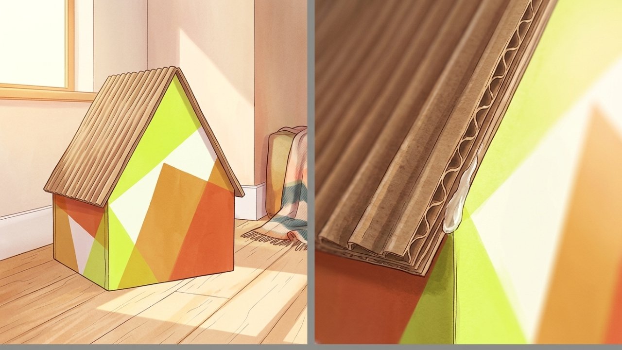 Dê ao seu gato um retiro colorido com esta casa de moldura: a fácil DIY