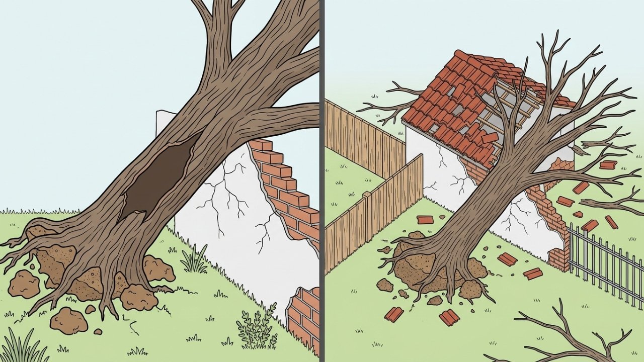 Se a árvore do vizinho cai no seu quintal, quem tem que limpar? Eis o que saber