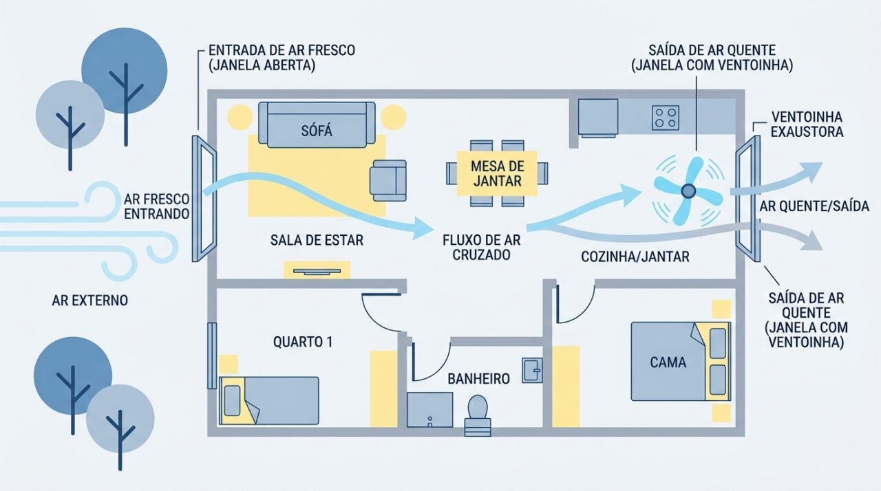 ventilador na janela