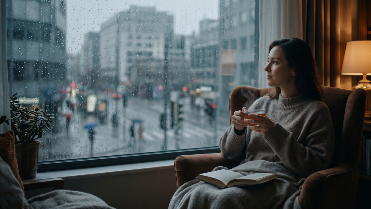 Psicologia sugere que pessoas que amam dias de chuva não estão só sendo nostálgicas; pesquisas sobre sons naturais mostram que chuva constante pode favorecer relaxamento e foco leve