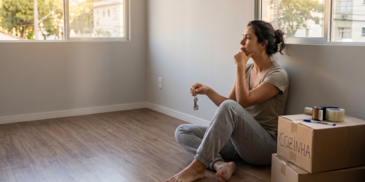 Comprar a primeira casa nem sempre parece uma conquista. Às vezes, parece mais com uma crise de identidade tranquila. A psicologia tem nome para isso