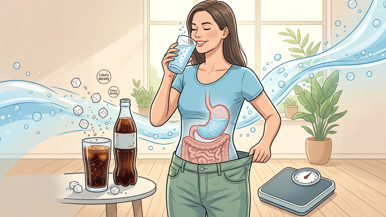 O que trocar refrigerante por água com gás faz no peso e na saúde cardiovascular