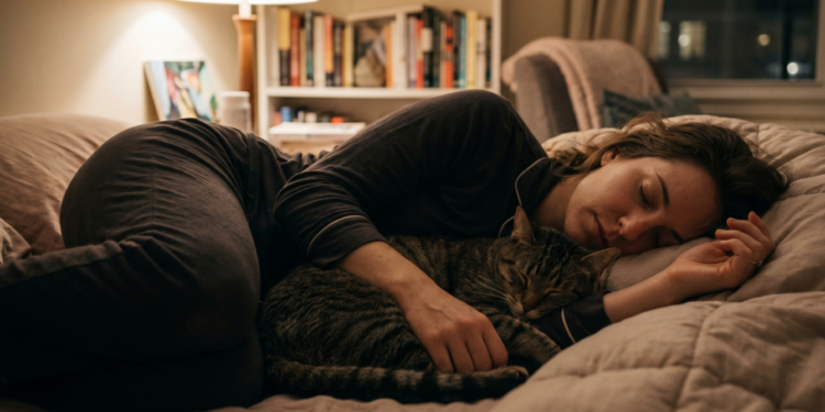 A psicologia aponta que pessoas que dormem com seus gatos compartilham um benefício emocional que poucas percebem