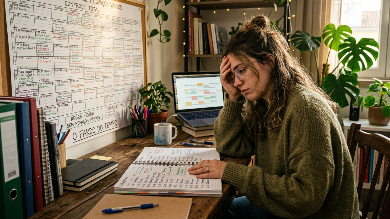 Estudos da psicologia concluíram que a pessoa que organiza tudo em múltiplos aplicativos de produtividade e bloqueia o dia em intervalos mínimos não está sendo mais eficiente, muitas estão tentando compensar o medo antigo de deixar algo passar