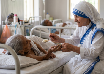 Frase do dia de Madre Teresa: “Nem sempre mudar o mundo exige grandeza, às vezes começa no cuidado silencioso que você repete todos os dias.”