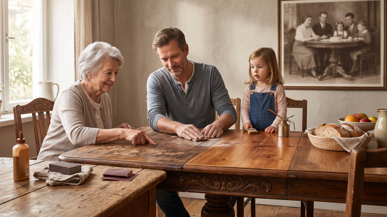 A psicologia sugere que pais que insistem em reformar móveis velhos não estão presos ao passado, mas tentando manter viva a história da família em coisas que ainda servem