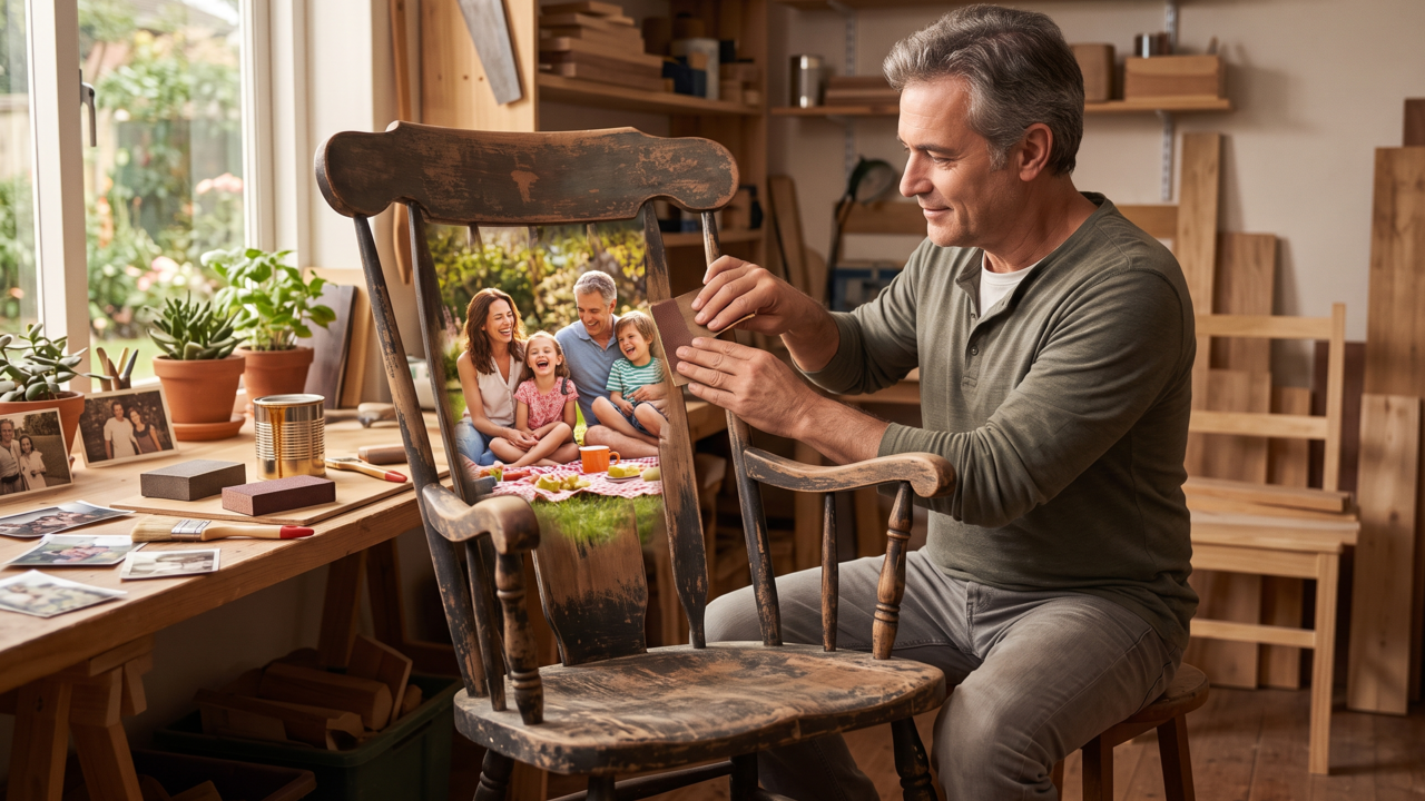 A psicologia sugere que pais que insistem em reformar móveis velhos não estão presos ao passado, mas tentando manter viva a história da família em coisas que ainda servem