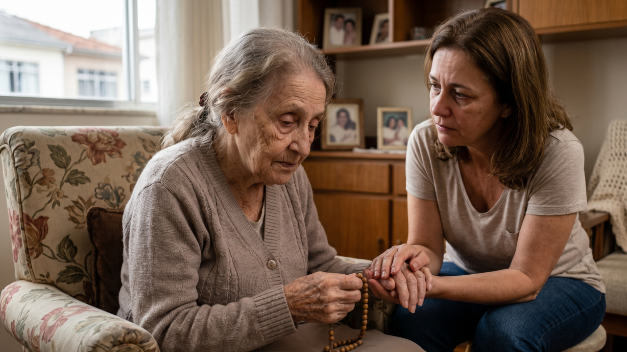 A psicologia diz que a parte mais difícil de ver sua mãe ficar mais dependente não é a mudança na rotina, é perceber que ela já não consegue esconder o cansaço