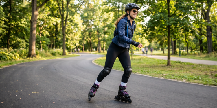 Fazer aulas de patins em parques ou ruas tranquilas ajuda muito a ativar o corpo e melhorar o equilíbrio, mas isso costuma render mais quando a prática passa de 30 minutos e mantém deslocamento contínuo em vez de tentativas muito curtas