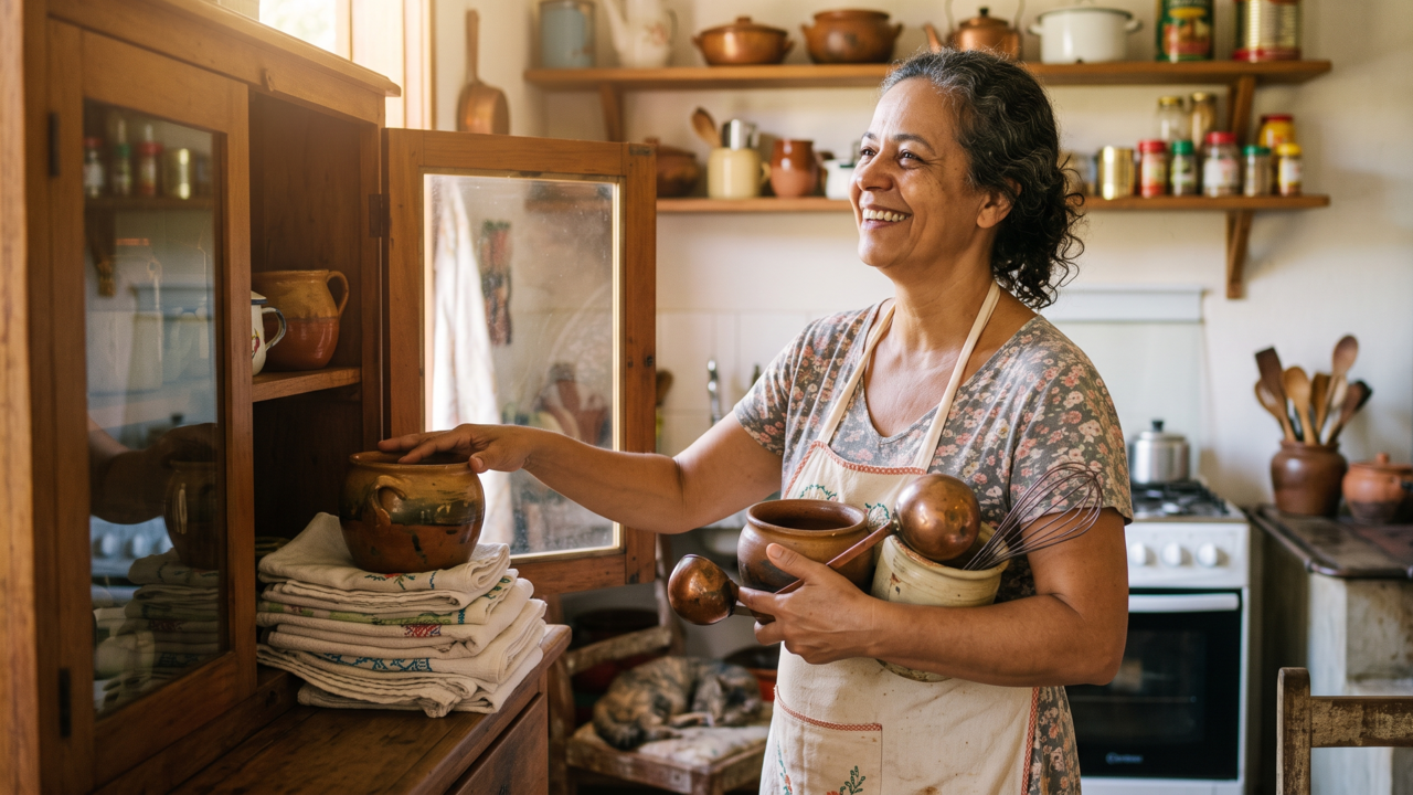 A psicologia afirma que mães que guardam potes, panos e utensílios antigos não estão sendo acumuladoras, mas tentando preservar segurança, rotina e memória dentro de casa