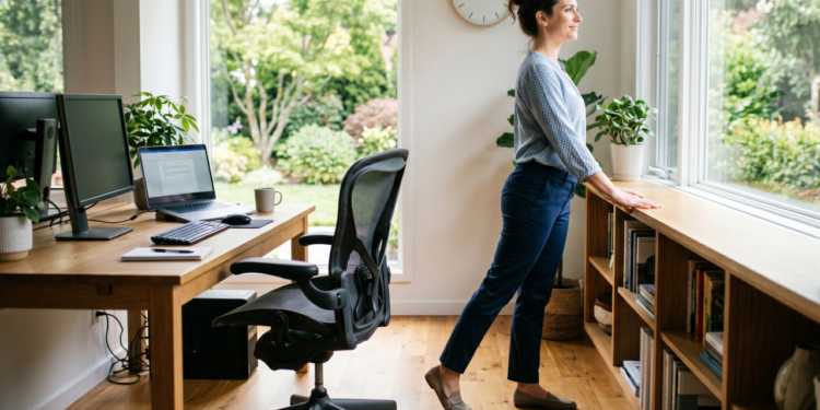 Entre mulheres que passam horas sentadas trabalhando, um detalhe costuma fazer mais diferença do que parece: levantar por 5 minutos a cada hora e somar pequenos deslocamentos ao longo do dia pode aliviar a sensação de pernas pesadas e reduzir o cansaço no fim da tarde