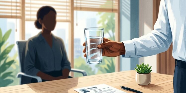 Em uma entrevista de emprego, como responder ao "teste do copo d'água."