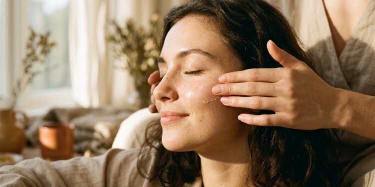 massagem facial que acalma