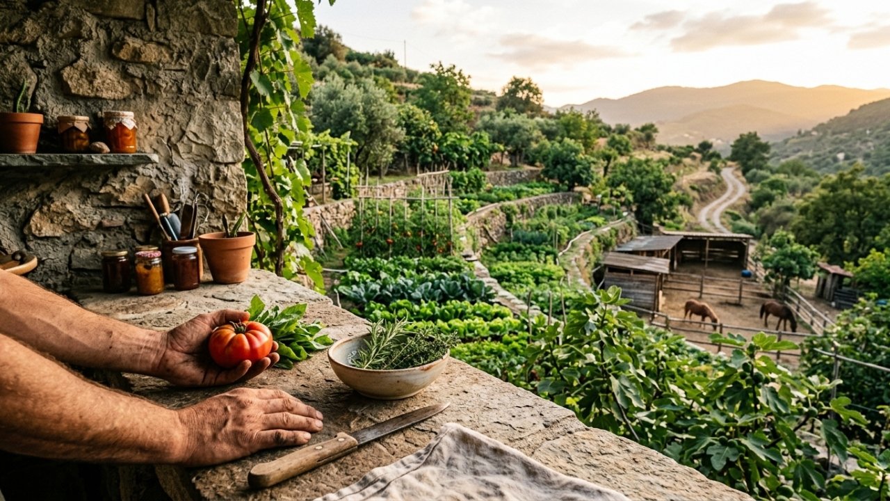 Casa dentro de montanha com fazenda integrada