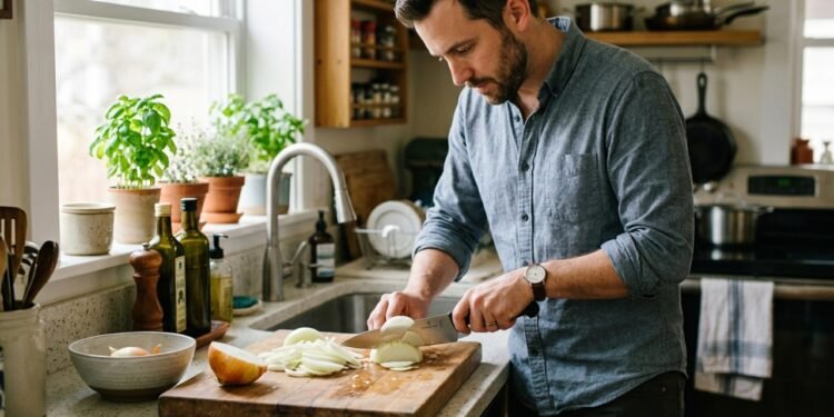 Como cortar cebola sem chorar usando técnicas eficazes de cozinha