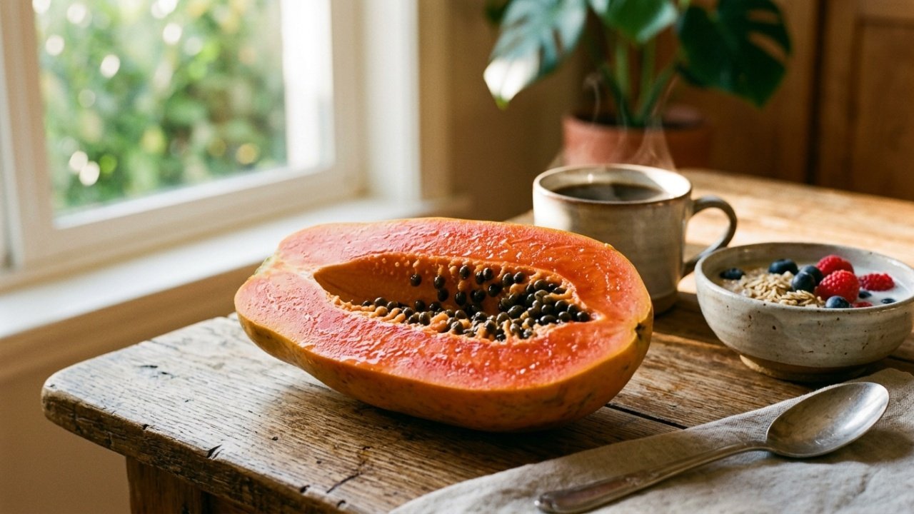 Mamão Formosa e funcionamento intestinal no café da manhã